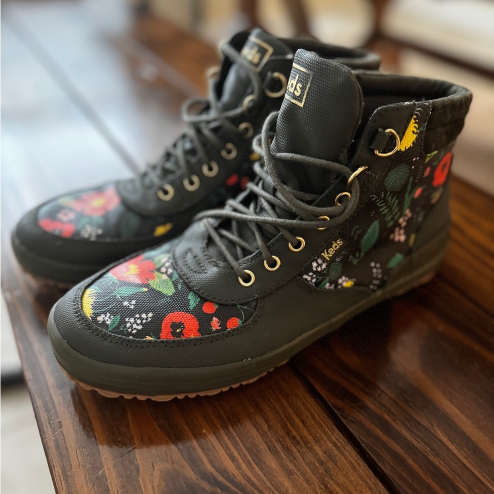 Green Keds Rifle Paper Boots